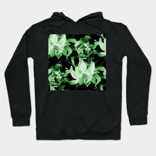 Green Floral Hoodie